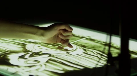 Making Art from sand. Stock Footage 56030770