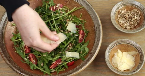 Making arugula salad. Stock Footage 277506244