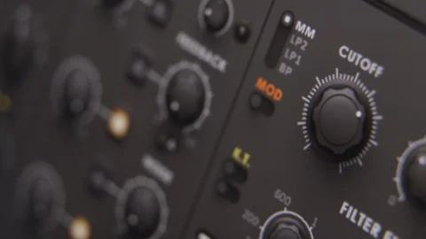 Making audio adjusments with cursor in music production software Stock Footage 107993586