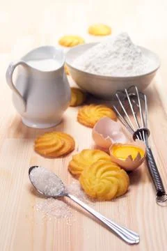 Making baking cookies Stock Photos