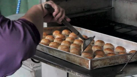 Making Bakpia Cake Dough Stock Footage 300419167