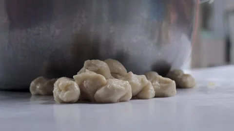 Making Bakpia Cake Dough Stock Footage 300419835