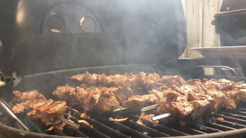 Making barbecue  Stock Footage 102189179