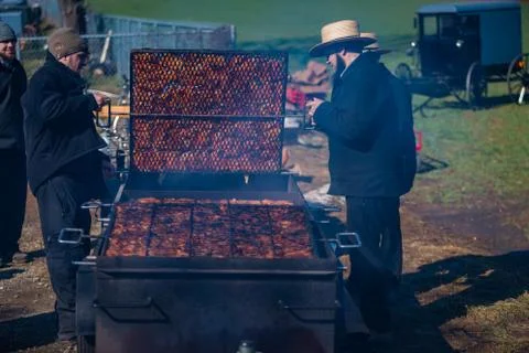 Making BarBQ Chicen Stock Photos