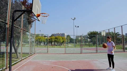 Making A Basketball Shot. Stock Footage 118544193