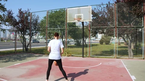 Making A Basketball Shot. Stock Footage 118547515