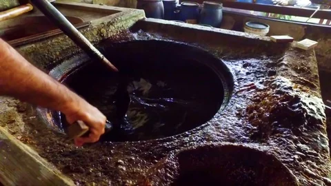 Making Batik in Indonesia Stock Footage 76757227