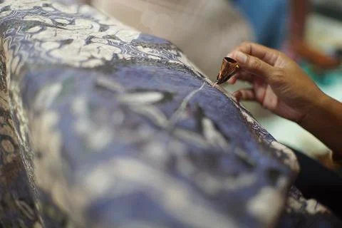 Making Batik Tulis Stock Photos