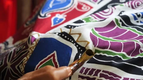 Making batik tulis Solo. Stock Footage 233470495