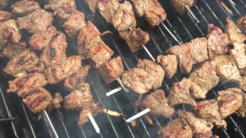 Making BBQ At Home Stock Photos