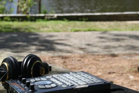Making beats at the park Stock Photos