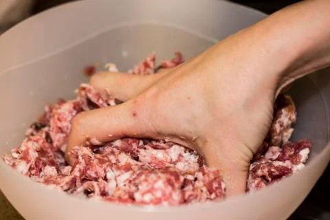 Making beautiful burger Stock Photos