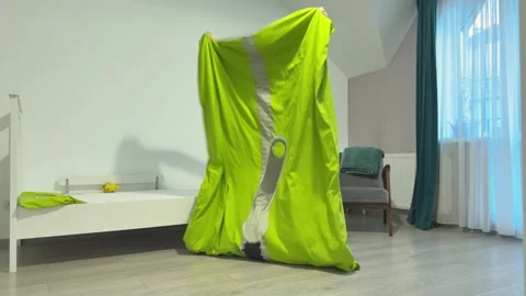 Making Bed After Night Sleep Morning Routine, Concept Of Discipline Stockbeeldmateriaal 341864913
