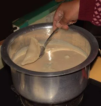 Making Bengali Dessert Stock Photos