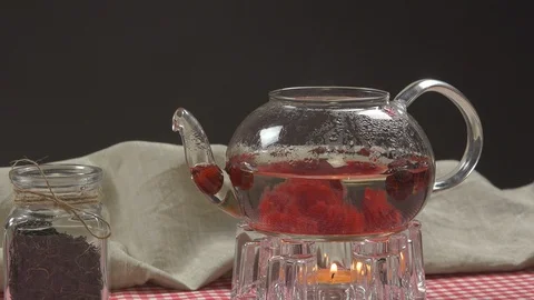 Making Berry Tea Stock Footage 97462173