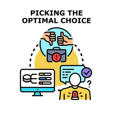 Making the best business decision process Stock Illustration