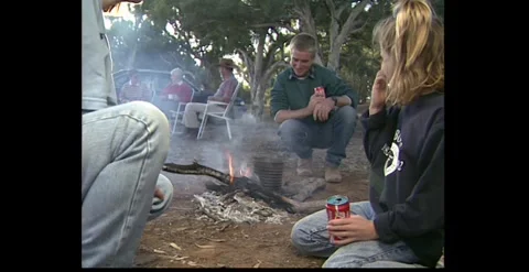 Making Billy Tea on Campfire – Australia (1990s) Stock Footage 318947248