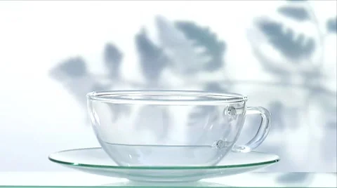 Making black tea: pouring hot water onto tea bag Stock Footage 8570647