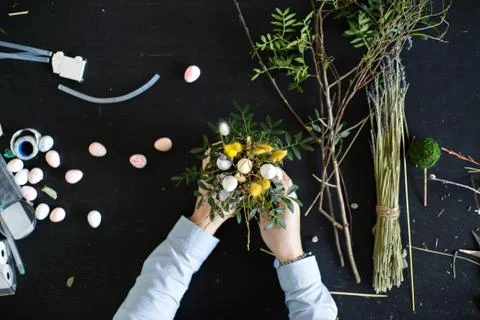 Making a bouquet Stock Photos