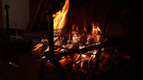 Making brace for grill barbecue 2 Stock Footage 74921880