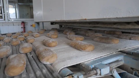 Making bread at the bakery Stock Footage 128579837