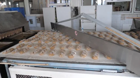 Making bread at the bakery Stock Footage 128581661
