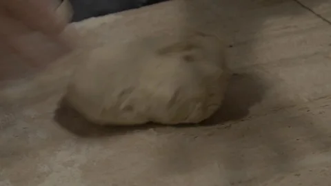 Making bread dough with hands Stock Footage 71507175