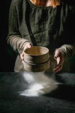 Making bread dough Stock Photos