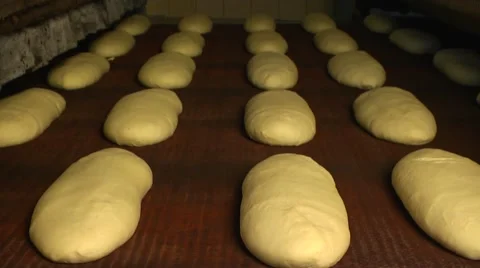 Making bread in factory Stock Footage 61074222