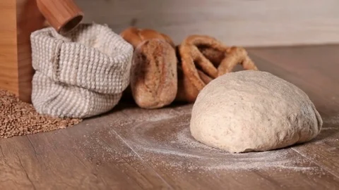 Making bread at home Stock Footage 69990673