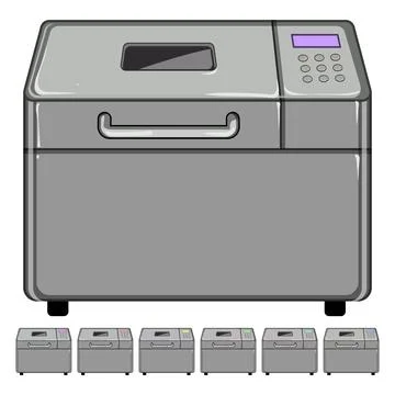Making bread maker cartoon vector graphic Stock Illustration