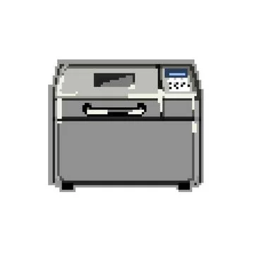 Making bread maker pixel art vector illustration Stock Illustration
