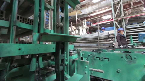Making bricks and blocks in a factory Stock Footage 62471152