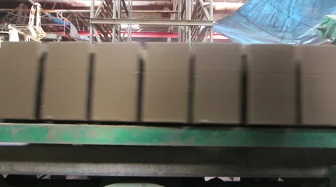 Making bricks and blocks in a factory Stock Footage 62471158