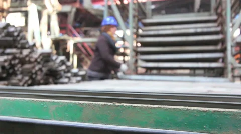 Making bricks and blocks in a factory Stock Footage 62471166