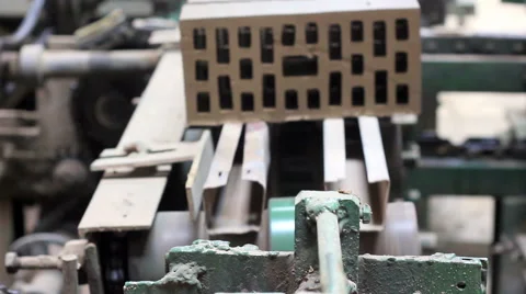 Making bricks and blocks in a factory Stock Footage 62471212