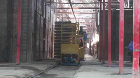 Making bricks and blocks in a factory Stock Footage 62471214