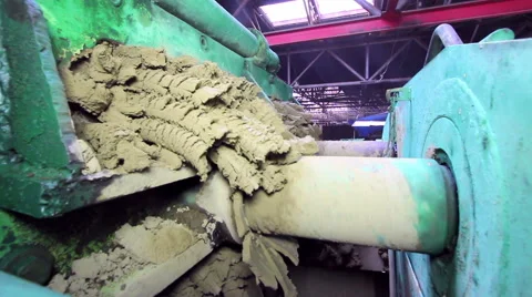 Making bricks and blocks in a factory Stock Footage 62471222