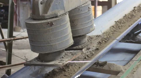 Making bricks and blocks in a factory Stock Footage 62471287