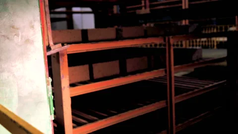 Making bricks on a conveyor belt Stock Footage 132776495