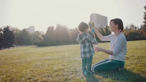 Making bubbles Stock Footage 75205280