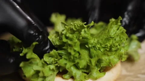 Making burger Stock Footage 297004228