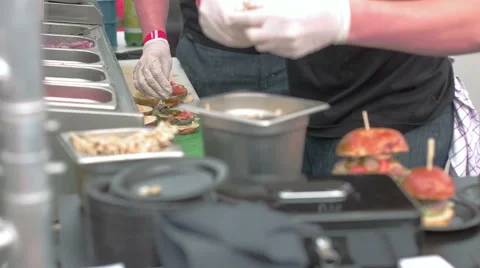 Making of Burgers Stock Footage 55985892