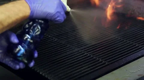 Making burgers on the grill-Sequence Stock Footage 12452358