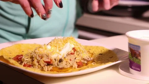 Making a Burrito Stock Footage 77010232