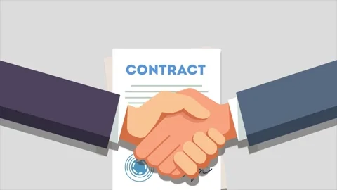 Making Business Contract, Shaking Hands After Contract Stock Footage 279616551
