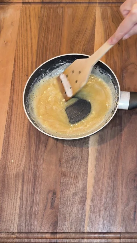 Making Butter and Flour Roux in Small Pan Vertical Cooking Video Видео 334806530