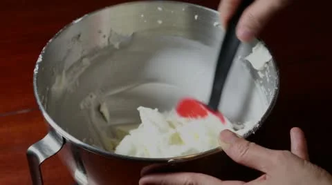 Making Buttercream Stock Footage 22343005