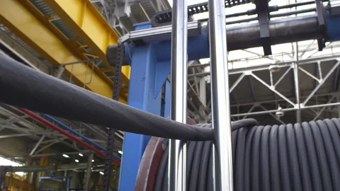 Making of cable at the plant Stock Footage 117595267