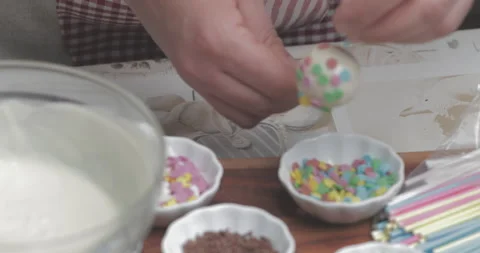 Making cake pops Stock Footage 145900529